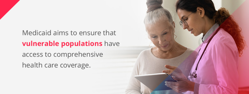 two women are looking at a tablet together