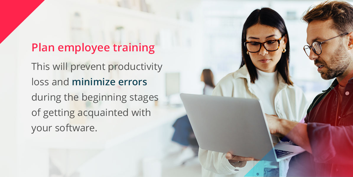 Employee training for updating claims management systems